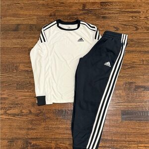 Adidas Black and White Sports Top